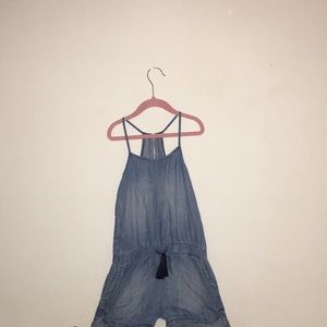 A blue romper